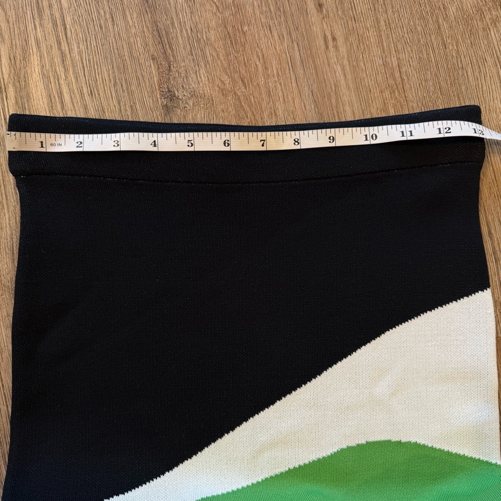 STAUD Multicolor Wave Midi Skirt in Black, Red, Green, Blue, Yellow - Picture 7 of 10